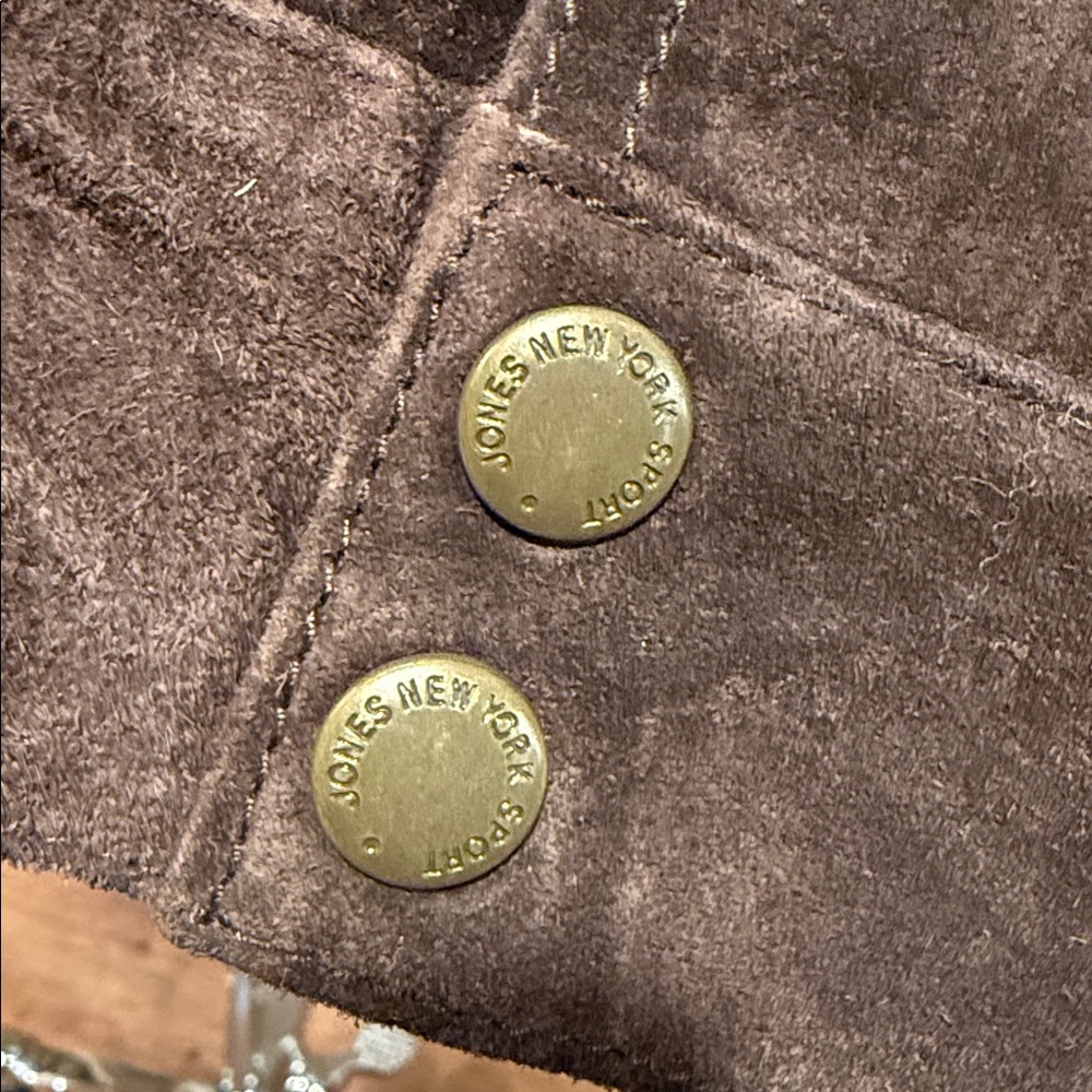 NWT Vintage 90s/Y2K SIZE 1X Jones New York Sport Brown Suede Jacket ~~MSRP $169 - Picture 8 of 16